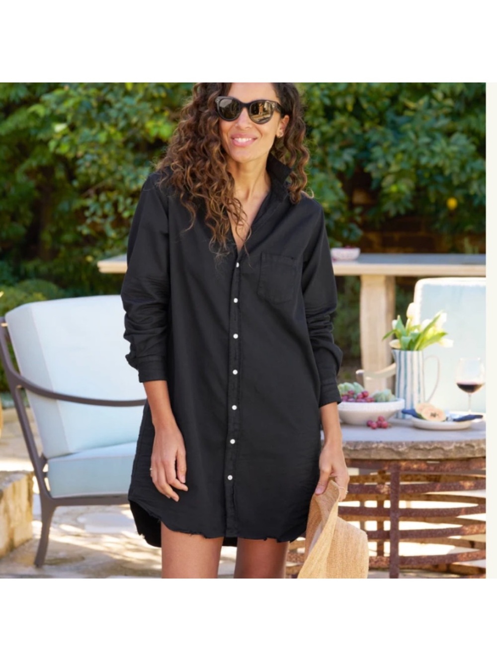 Frank & Eileen Mary Dress Black Famous Denim XXS